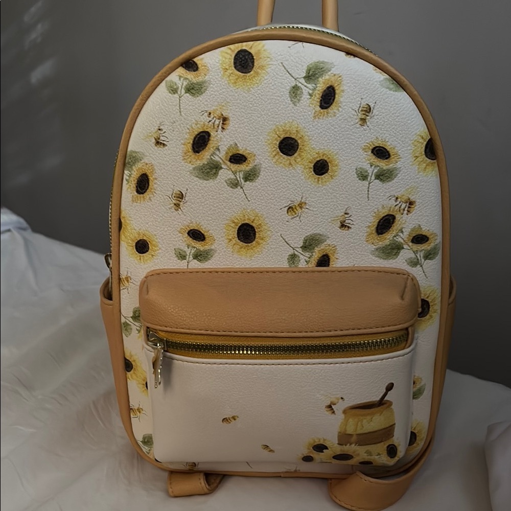 Loungefly Sunflower and Bee Cream Backpack